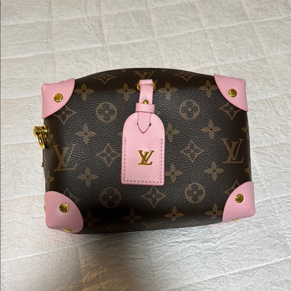 Louis Vuitton Brown and Pink Mini Bag with Monogram Canvas